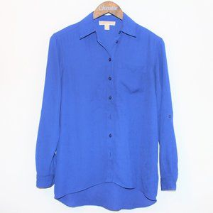 Michael Kors Blue Button Down XS